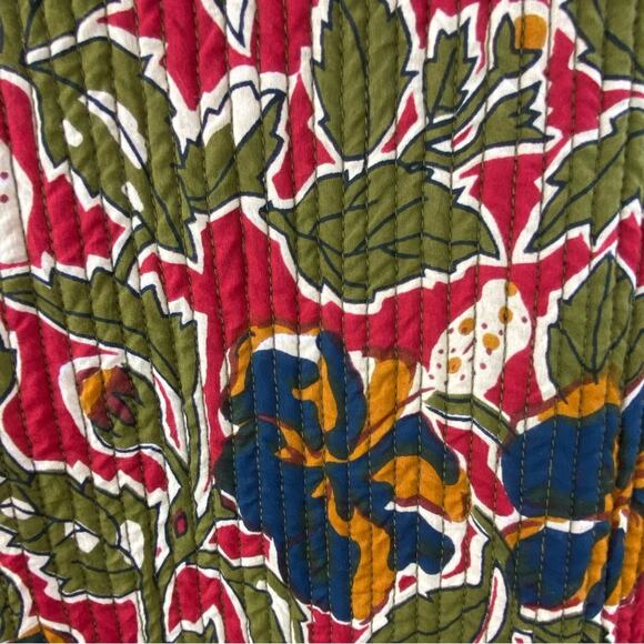 Vintage 90’s Sam Hilu Quilted Reversible Floral Block Print Jacket Size XL - Picture 7 of 8